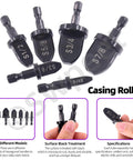 Essential 7 Piece Copper Pipe Tube Expander Tool Kit With 1/4 To 3/4 Inch Swaging Drill Bits, assorted drill bits for precise fittings.