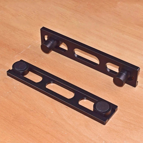 12 Pack Woodworking Planing Stop Set with 19mm aluminum pew dogs clamp on wooden table angle