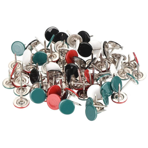 Top Shelf Upholstery Tacks In Glossy Green Coating For Sofa And Headboard Projects, assorted colors in 60 piece pack, smooth flat heads.