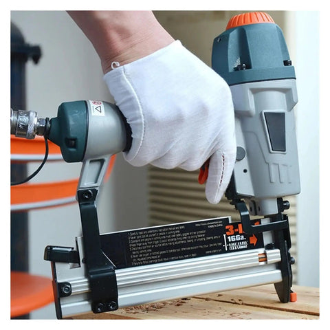 Lightweight Pneumatic Brad Nailer Featuring Adjustable Depth Control And Ergonomic Grip Slick Operation For Carpentry Upholstery And Fine Finish Work Reliable Air Nail Gun That Knocks Out Projects Like A Champ