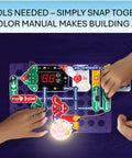 Children assembling Arcade Electronics Exploration Kit For Kids Ages 8 And Up Dozens Of Hands On Projects Full Color Project Manual