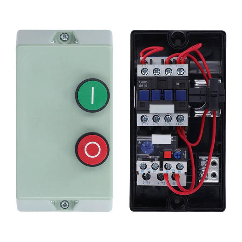Heavy Duty Magnetic Switch Starter For 220 230V Single Phase Motors With Overload Protection IP55 Splashproof Housing inside view