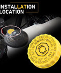 Installation diagram for Beefed Up Brake Fluid Cap Replacement For Master Cylinder Reservoir Cap OEM 68211910AB 68303540AA Direct Fit