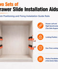 Pro Grade Drawer Slide Installation Jig With Knockout Toggle Clamp And Magnetic Aligner for aligning two sets of drawer slide guide rails.
