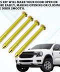 Door Hinge Pin And Bushing Repair Kit For Ford Bronco And F Series F 100 F 150 F 250 F 350 Upgrade Replacement shown with a Ford truck