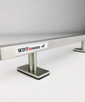 Professional Fingerboard Flat Rail Prop For Finger Skateboard Made Of Stainless Steel, 10 Inches Long, Side View