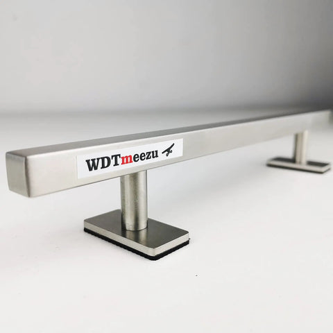 Professional Fingerboard Flat Rail Prop For Finger Skateboard Made Of Stainless Steel, 10 Inches Long, Side View