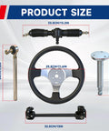 Beefed Up 300mm Steering Wheel Steel Kit With 320mm Rack And Pinion Adjustable Shaft Replacement For 110cc Go Kart ATV Components