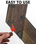 Hand holding a brown Slick Brown Screw Hole Cover Sticker, ready for installation on wood, showcasing ease of use.