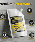 Front view of a Self Leveling Concrete Crack Filler Kit 4 Pack All In One With Waterproof And High Elasticity, showing label details.