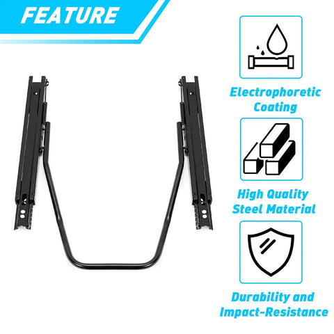 Universal Seat Slider Track Kit With Dual Locking Rails For Aftermarket Seats Side Or Bottom Mount metal construction features