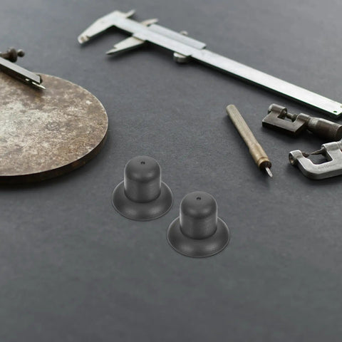 Slick Replacement Patio Umbrella Screw Caps Kit Two Pack Black Weather Resistant Plastic Top Ends For Easy Backyard Repair And Beach Vibes Secure Fit Universal Style For Outdoor Fishing Gadgets, two black plastic caps with tools