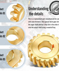 20T Worm Gear Replacement for 40 to 42 Inch Snowblowers as a Go-To Fix, 1-7/8 Inch OD details highlighting key slot and teeth