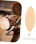 100Pcs Wood Joining Biscuits Set For Rock Solid Furniture Joints with a single light yellow wood biscuit shown on a white background