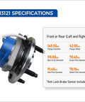 Front Wheel Hub Bearing Assembly 513121 Compatible With Cadillac DTS Eldorado Chevy Impala with ABS specifications