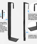 Wall Mount Golf Bag Storage Rack With Air Spring Sliding System Space Saving Golf Bag Holder features highlighted components