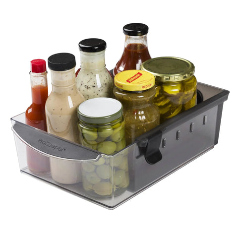Expandable Pantry And Refrigerator Storage Bins With Locking Tabs Modular Organizers For Fridge Or Pantry Adjustable Length To Fit Shelves