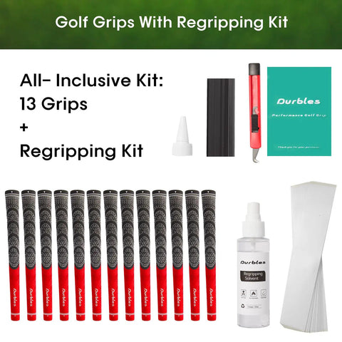 All Weather Multi Compound Golf Grips With Regripping Kit For Men And Women Corded Rubber Golf Club Grips Standard And Midsize