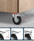 Smooth Gliding Heavy Duty Caster Wheels, 200mm Tpr Rubber Furniture Movers With Foot Brake Options close-up of brake mechanism.