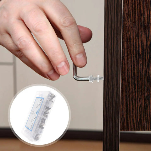 Installing Stainless Steel Hex Socket Head Security Screws Kit, 100 Pcs, Deep Thread, Anti Skid Design, High Strength