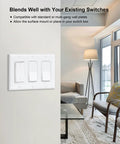 Remote Control Outlet With Decorator Rocker Wall Switch 200 Foot Range Wireless Light Switch in living room setup