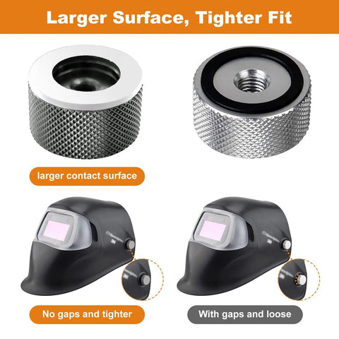 Upgraded Pipeliner Helmet Fasteners For Welding Hoods Titanium Grey Aluminum 6061 T6 Replacement Parts for secure fit