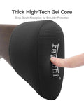 Gel Filled Slip On Recoil Pad For Shotguns And Rifles, Shock Absorbing Pad pressed by finger to show softness, easy to install