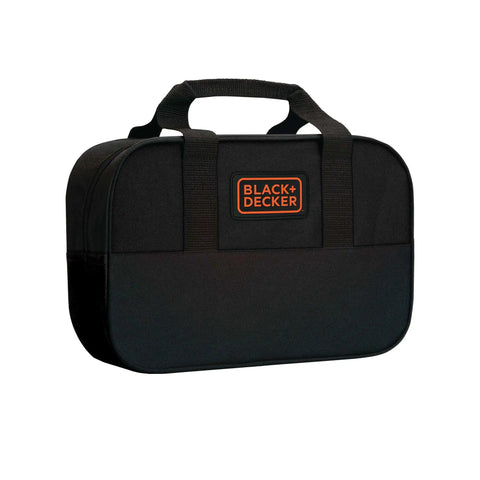 Storage bag for 8V Max Cordless Drill And 57 Piece Home Tool Kit, featuring compact design and durable handles