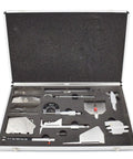 Open case of Pro Grade Welding Gauge Tool Kit 15 Piece Set For Precise Weld Inspections Includes Inch And Metric Rulers