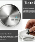 Solid Stainless Steel Universal Mug Lid Keeps Your Morning Grind Hot And Clean With Zero Fuss And An Ergonomic Circular Grip.