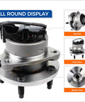 Front Wheel Bearing Hub Assembly With ABS Drop-In Replacement For 2004-2011 Chevy HHR, 5-Lug Ready To Roll display