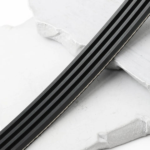 Close-up of heavy duty drive belt replacement for Hilti DSH cut-off saws with 12 and 14 inch wheels, multi rib design