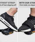 Comparison of foot slipping risk without strap versus secure hold with Heavy Duty Nylon Bike Pedal Straps 2 Pack Beam Style Anti Slip Adjustable Foot Straps For Fixed Gear Bikes Built For Daily Rides And Rough Trails Providing Secure Foot Grip And Durable Performance