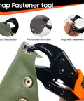 Heavy Duty Snap Fastener Tool Kit With Punching Function And Adjustable Setter 15mm Snap Tool For Boat Covers in use