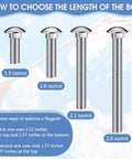 Solid Color Guard Weight Anchor Kit With Heavy Duty Flag Pole Caps And Non Slip Tape For Honor Guard Season showing bolt sizes and weights.