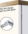 Ultra Slim Magnetic Cabinet Door Catch For Sliding Cabinets And Closets, Stainless Steel Drawer Latch installed on cabinet