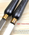 Close-up of handles and blades from the Top Notch Eight Piece Wood Lathe Chisel Set Featuring Razor Sharp High Speed Steel Blades And Tough Beech Handles That Grip Tight For Hella Durable Turning Mastery.