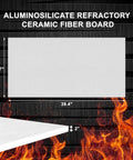 Front view of SIMOND STORE white ceramic fiber insulation board, 2 in thick, 19.7 x 39.4 in