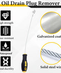 Pro Grade Heavy Duty Magnetic Oil Drain Plug Remover Tool with galvanized coating and steel wire construction.