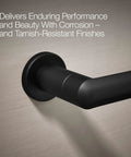 Close-up of the Kumin Matte Black Pivot Toilet Paper Holder No Fuss Tissue Change Built Tough With Premium Metal Construction And Tarnish Resistant Finish Ideal For Modern Bathrooms