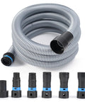 16 Ft Dust Collection Hose Kit For Home And Workshop Vacuum Systems With 1 1/4 Inch Hose 360 Degree Quick Connect Anti Kink
