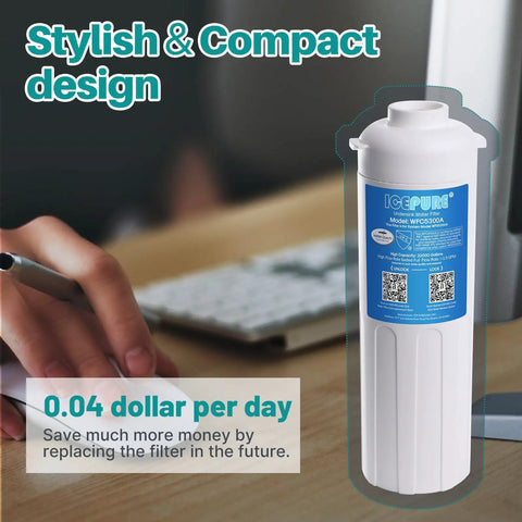 Under Sink Water Filter System With 0.5 Micron Filtration, 22000 Gallons Capacity, 3 Year Life, Removes Heavy Metals And Chlorine, Replacement For WFS5300A, Ultra High Capacity For Clean Tasting Water