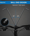 Ultra Durable 9 Piece Allen Wrench Set ball end hex key showing 25-degree angle flexibility for bike repair