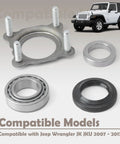 Beefed Up Rear Axle Bearing And Seal Kit For Jeep Wrangler JK JKU 2007 To 2017 Fits 68008523AA components shown