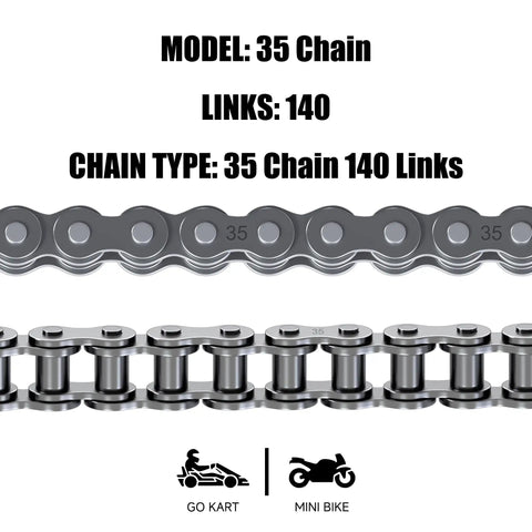 35 Roller Chain 140 Links for Mini Bike and Go Kart