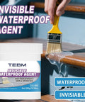 Crystal Clear Waterproof Sealant 500 G Quick Dry Multi Surface Crack Repair Paste Weather Resist applied with a brush.