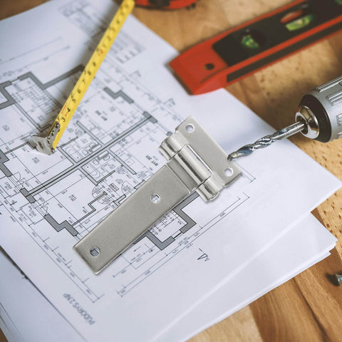 Heavy Duty Galvanized Steel Friction Hinges for Industrial Cabinets and Distribution Boxes 2 Pack on engineering plans