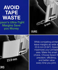Commercial Heavy Duty Industrial Label Maker Kit Printing On Wide Heat Shrink Vinyl And Self Laminating Tape High Volume Rollback System Built Like A Tank For Daily Grind Jobs, showing tape waste comparison.