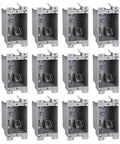 One Gang PVC Old Work Electrical Box 12 Pack 14 Cu In Plastic Junction Box for Switches GFCI and Duplex Receptacle