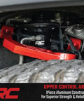 Forged Upper Control Arms For 2007-2018 Chevy GMC 1500 Trucks Solid Aluminum Construction, POM Ball Joints installed view